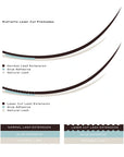 Brown Narrow Premade Fans - Mixede lengder