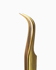 Sterkt kurvet pinsett gull - Lash Look