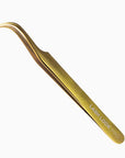 Sterkt kurvet pinsett gull - Lash Look