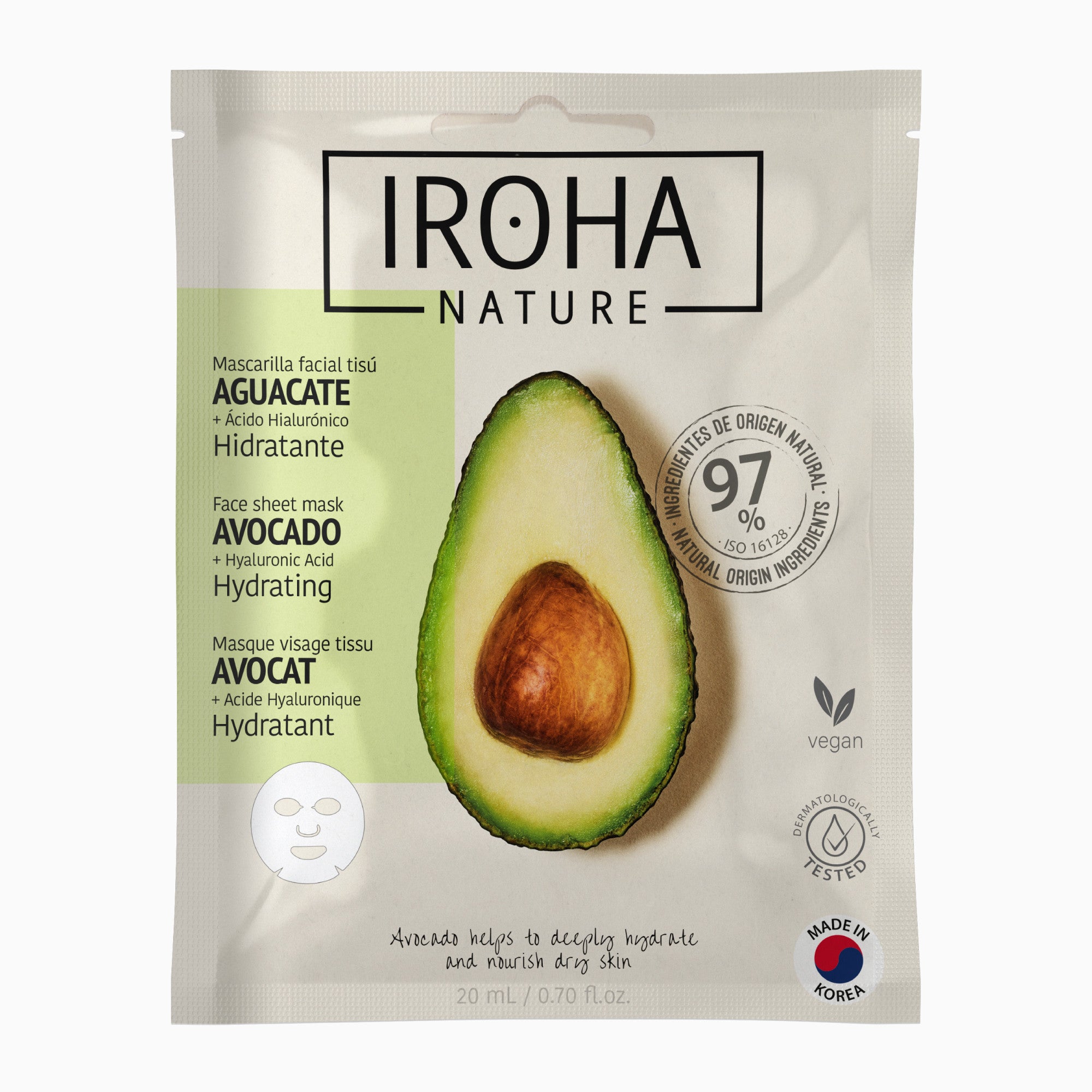 Hydrating Face Sheet Mask with Avocado