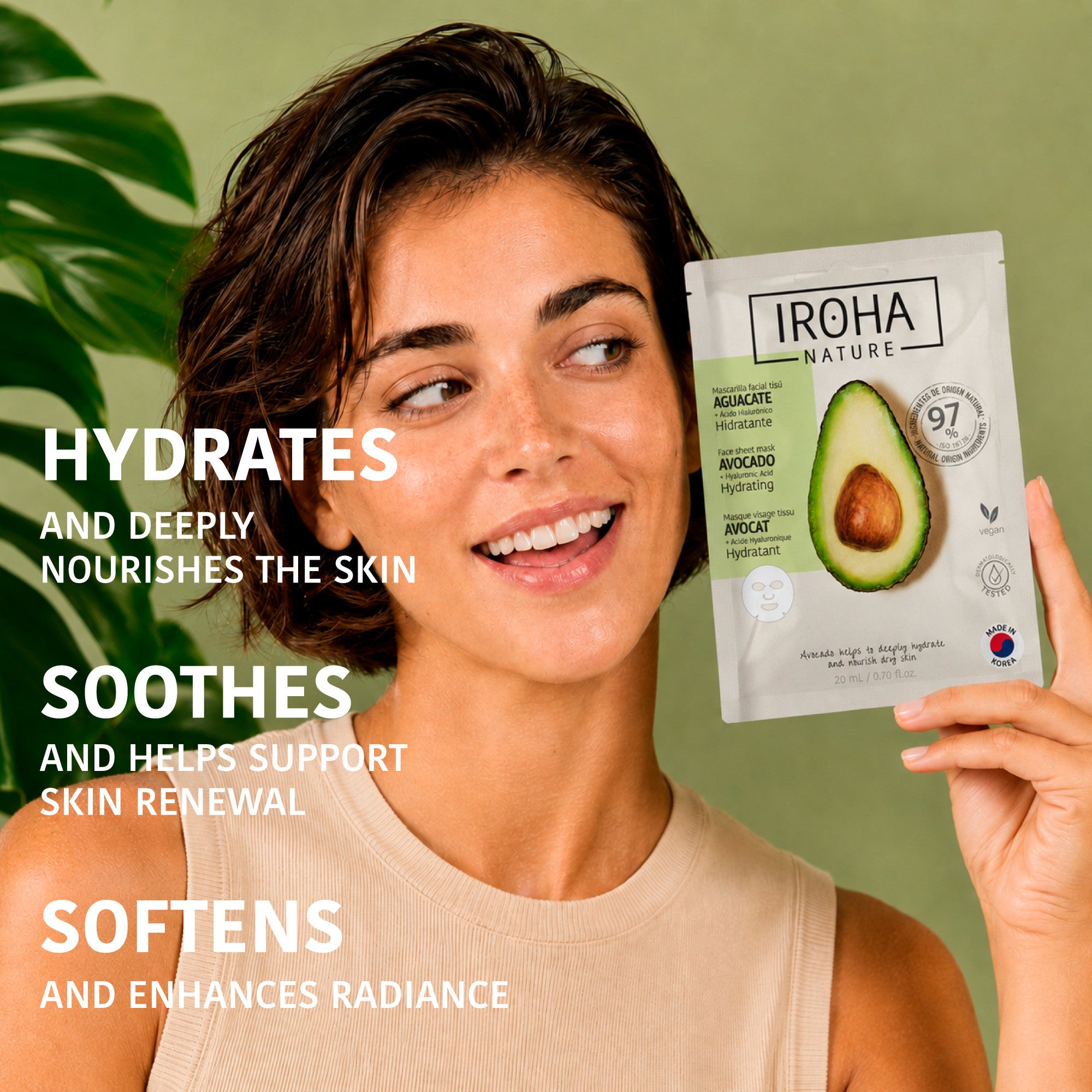 Hydrating Face Sheet Mask with Avocado