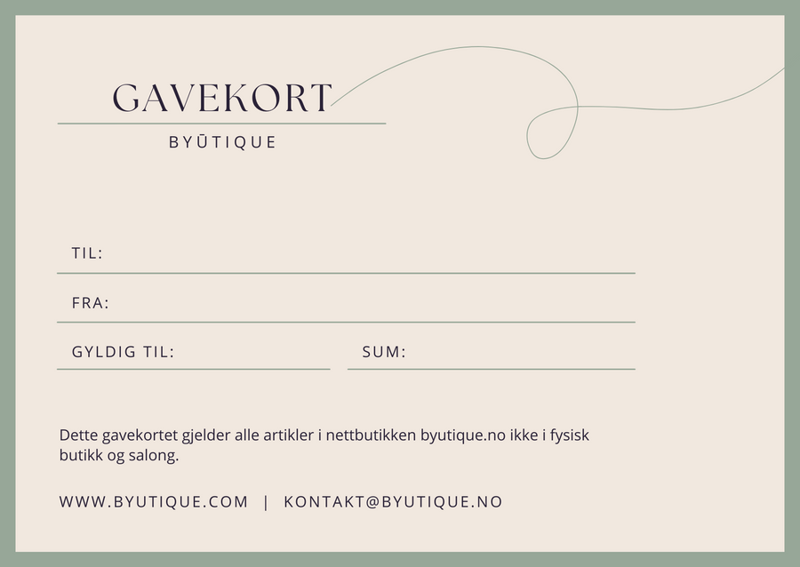 Gavekort hos Byūtique