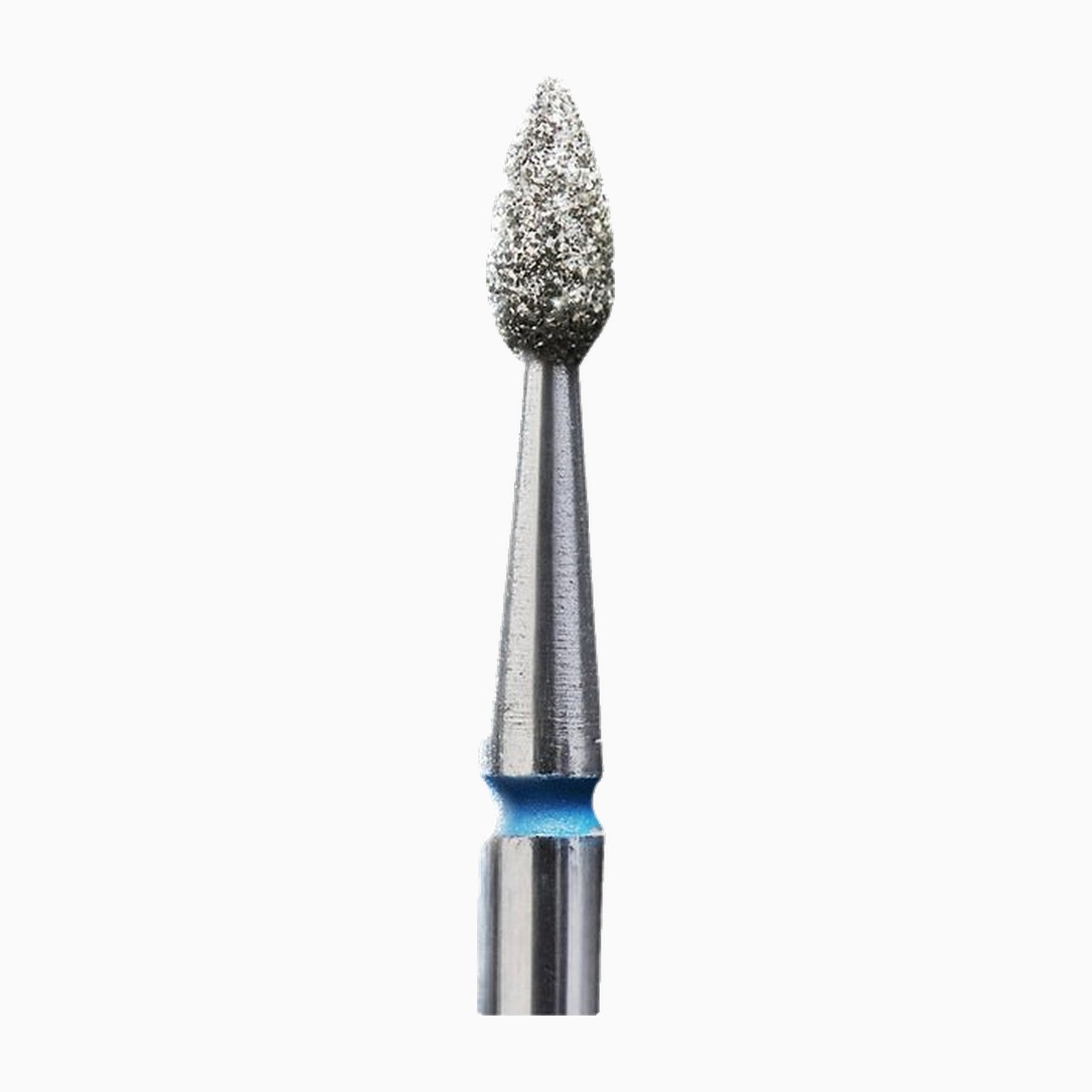 Staleks Diamond nail drill bit, "flame" , blue, head diameter 2 mm/ working part 6 mm