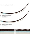 Brown Narrow Premade Fans - Mixede lengder