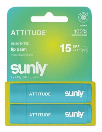 Sunly Lip Balm Duo - Unscented - 15 SPF