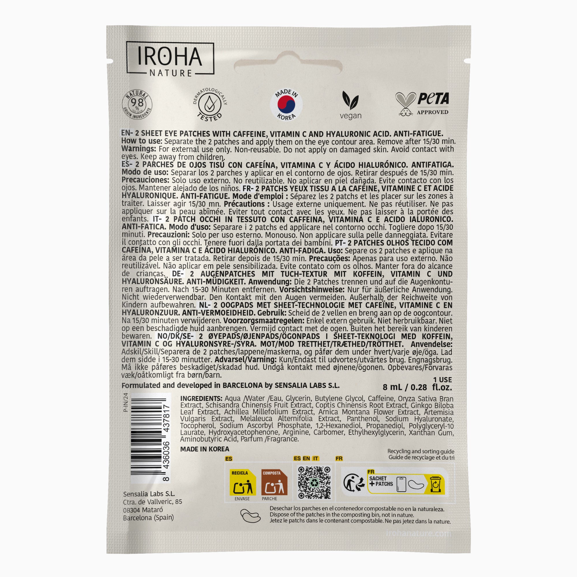 Anti-Fatigue Caffeine Eye Patches