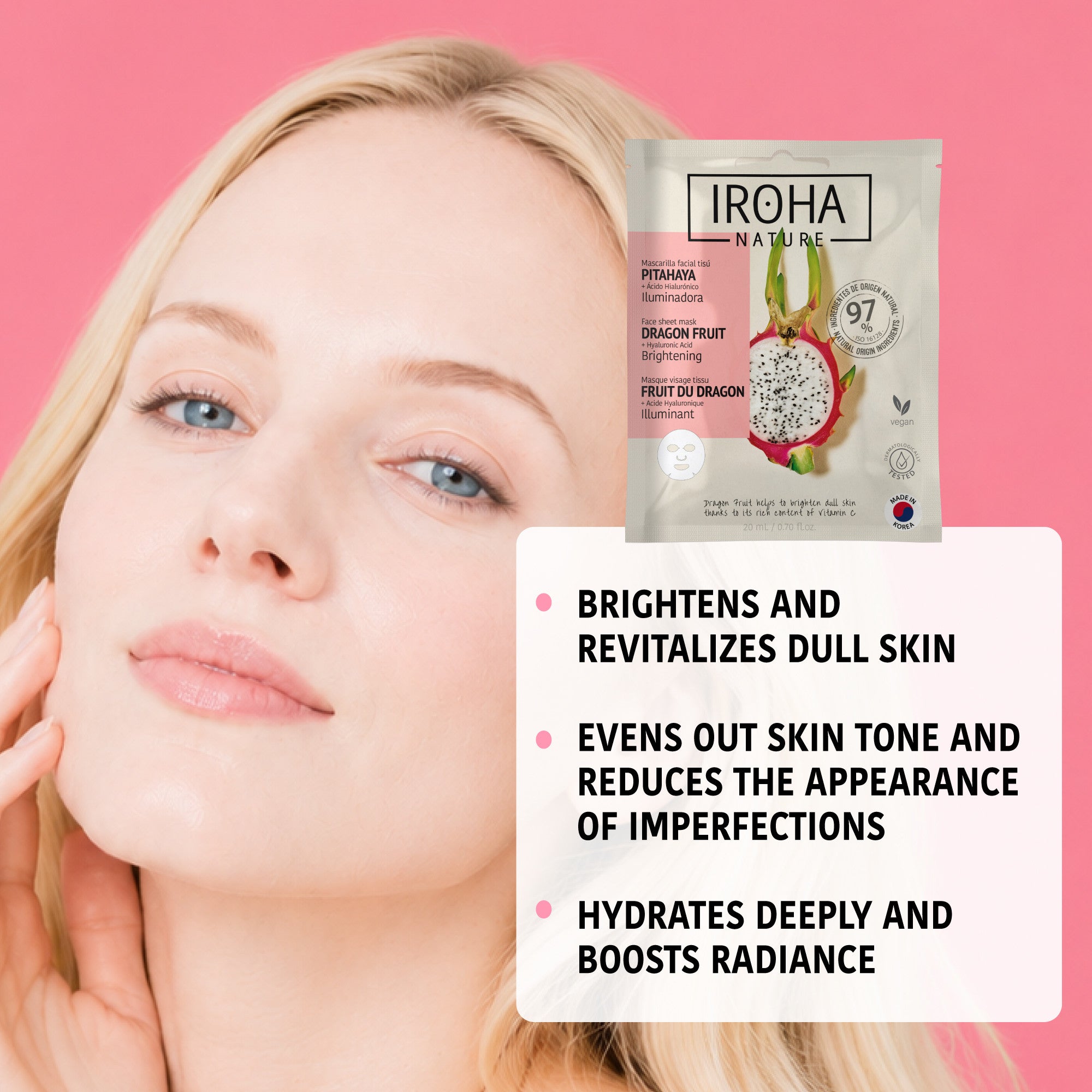 Brightening Dragon Fruit Face Sheet Mask