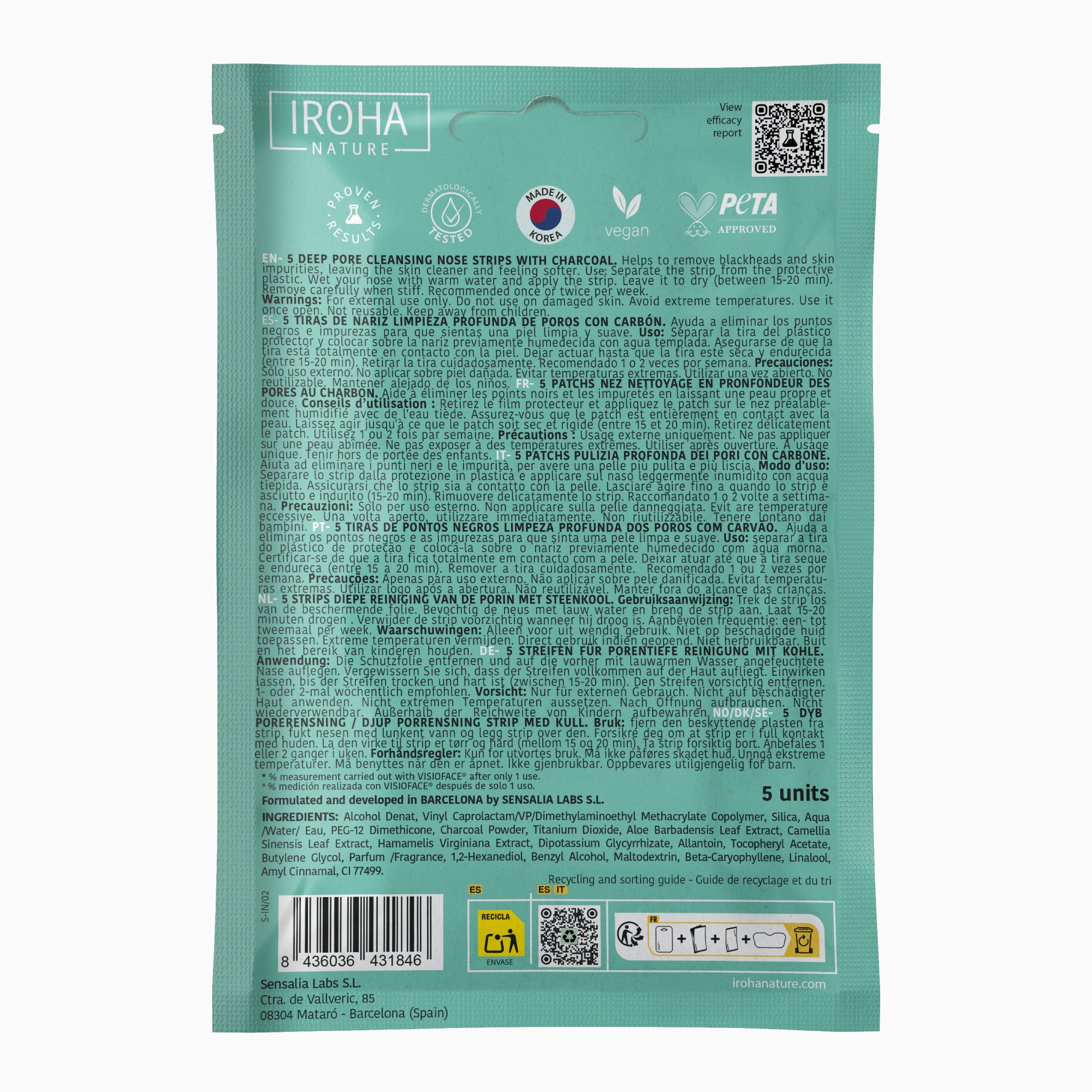 Deep Pore Cleansing Nose Strips with Charcoal