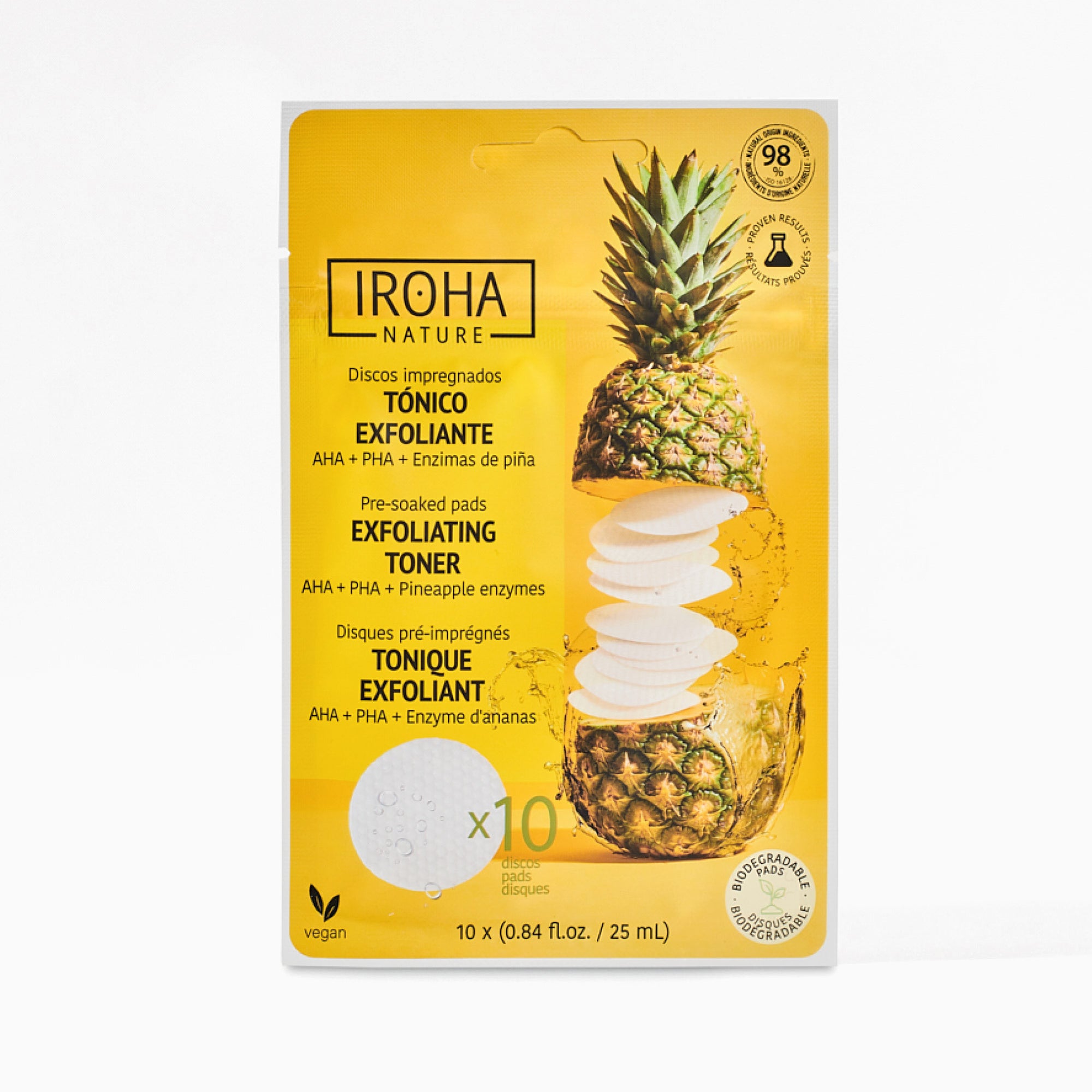Exfoliating and Brightening Toner Pads with Glycolic Acid