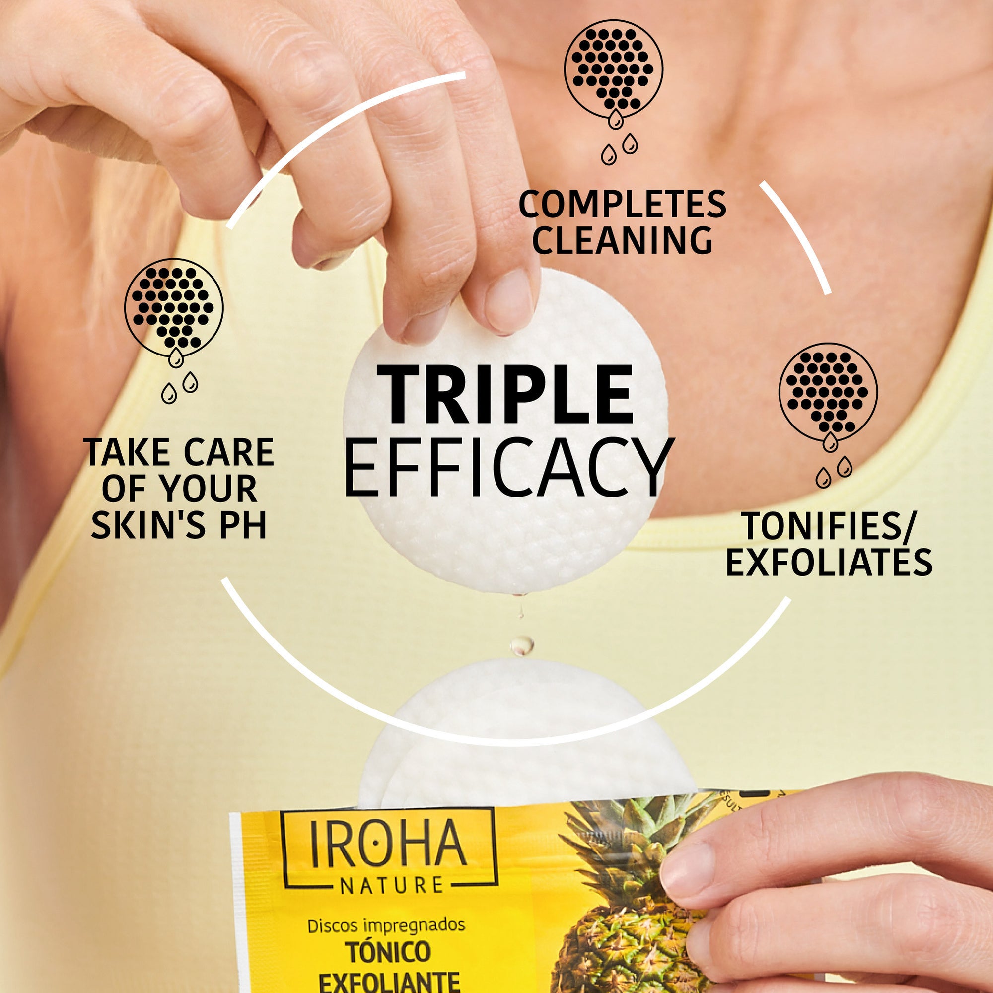 Exfoliating and Brightening Toner Pads with Glycolic Acid