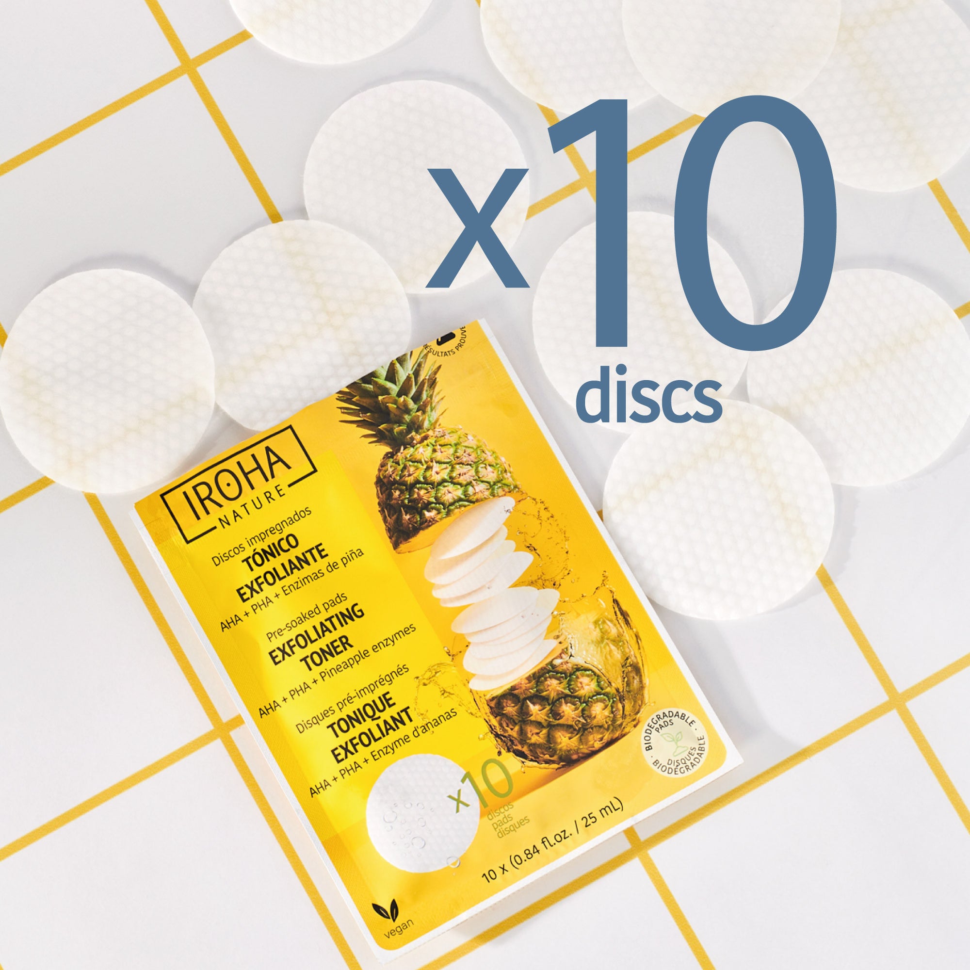 Exfoliating and Brightening Toner Pads with Glycolic Acid