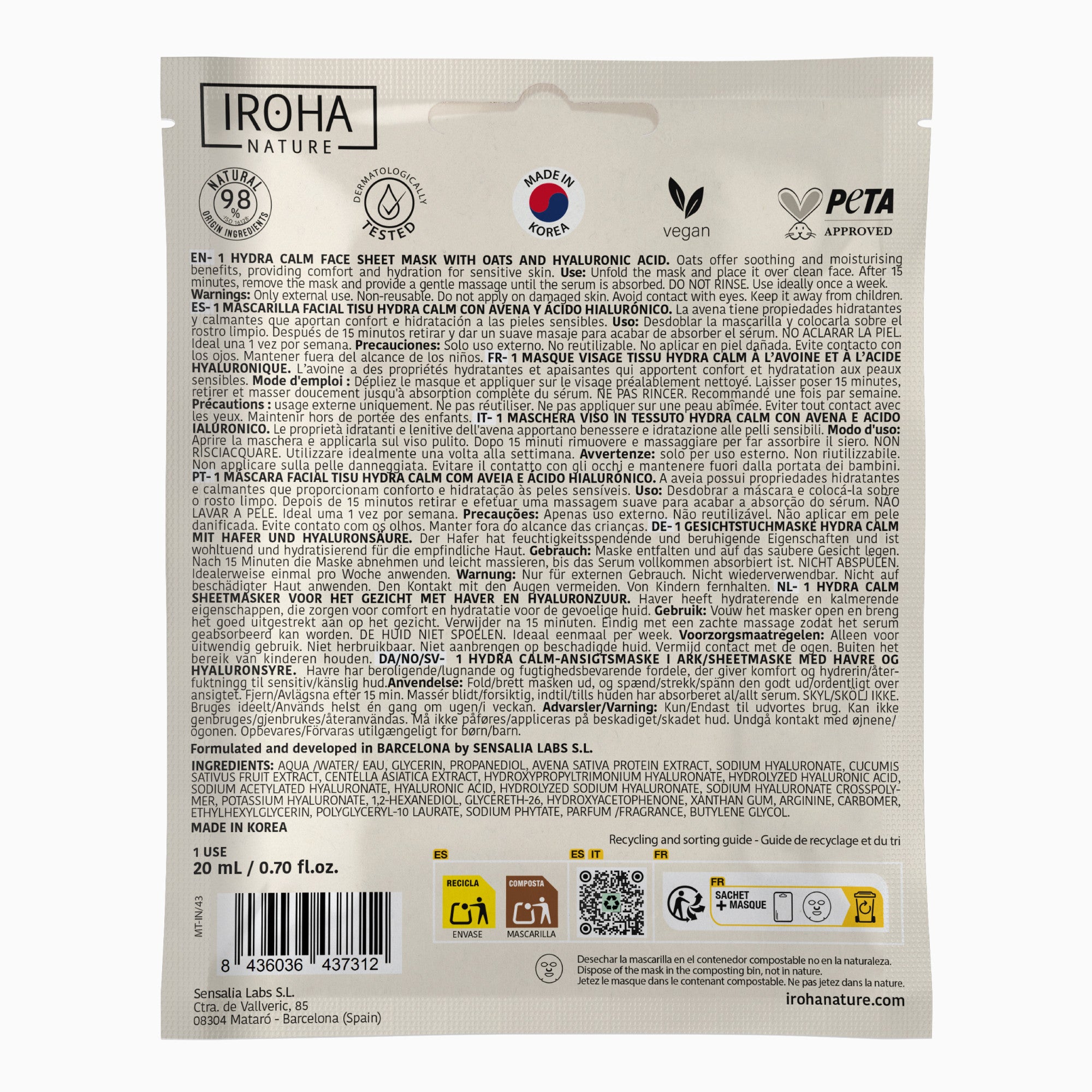 Hydra Soothing Mask with Oats