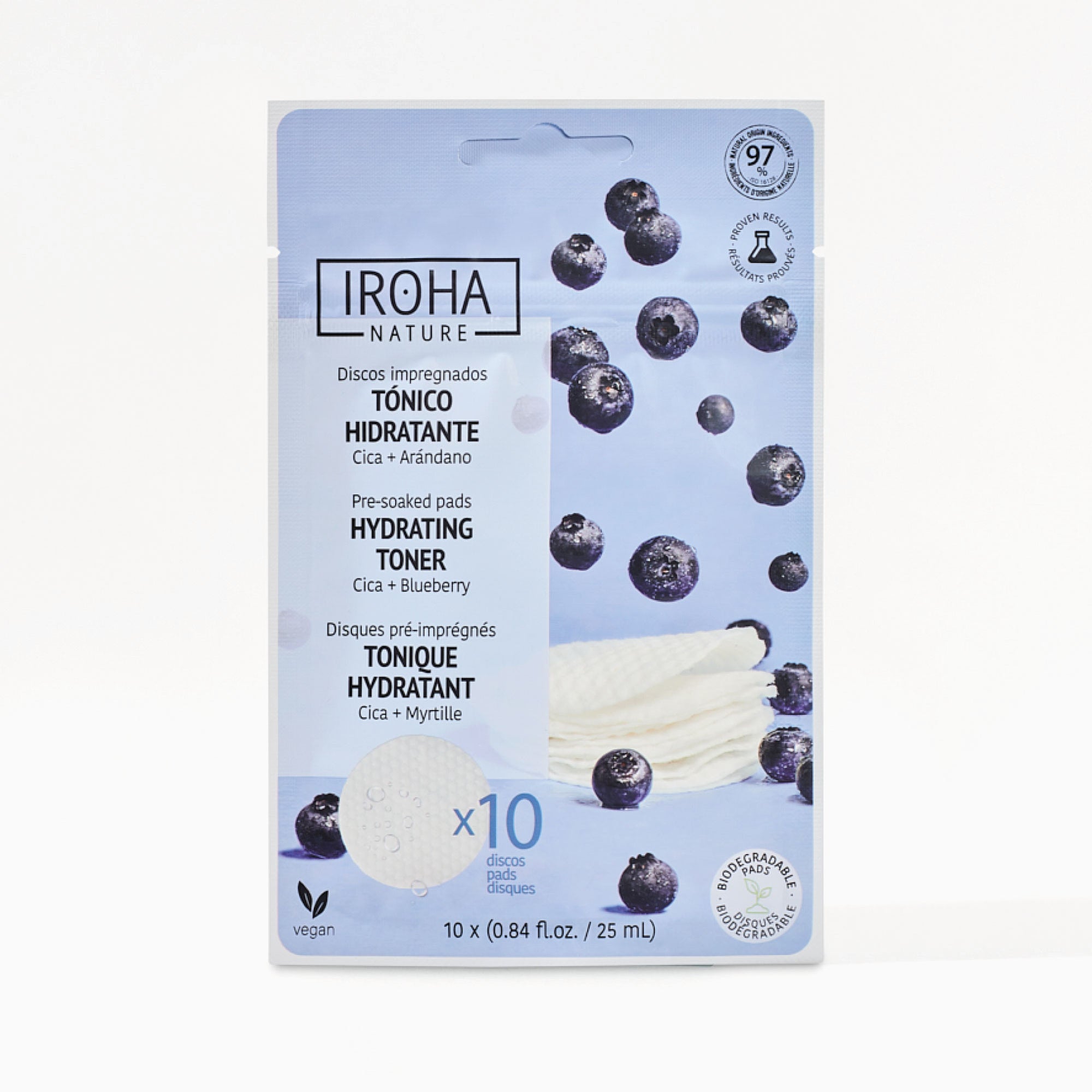 Hydrating and Soothing Toner Pads with Blueberries