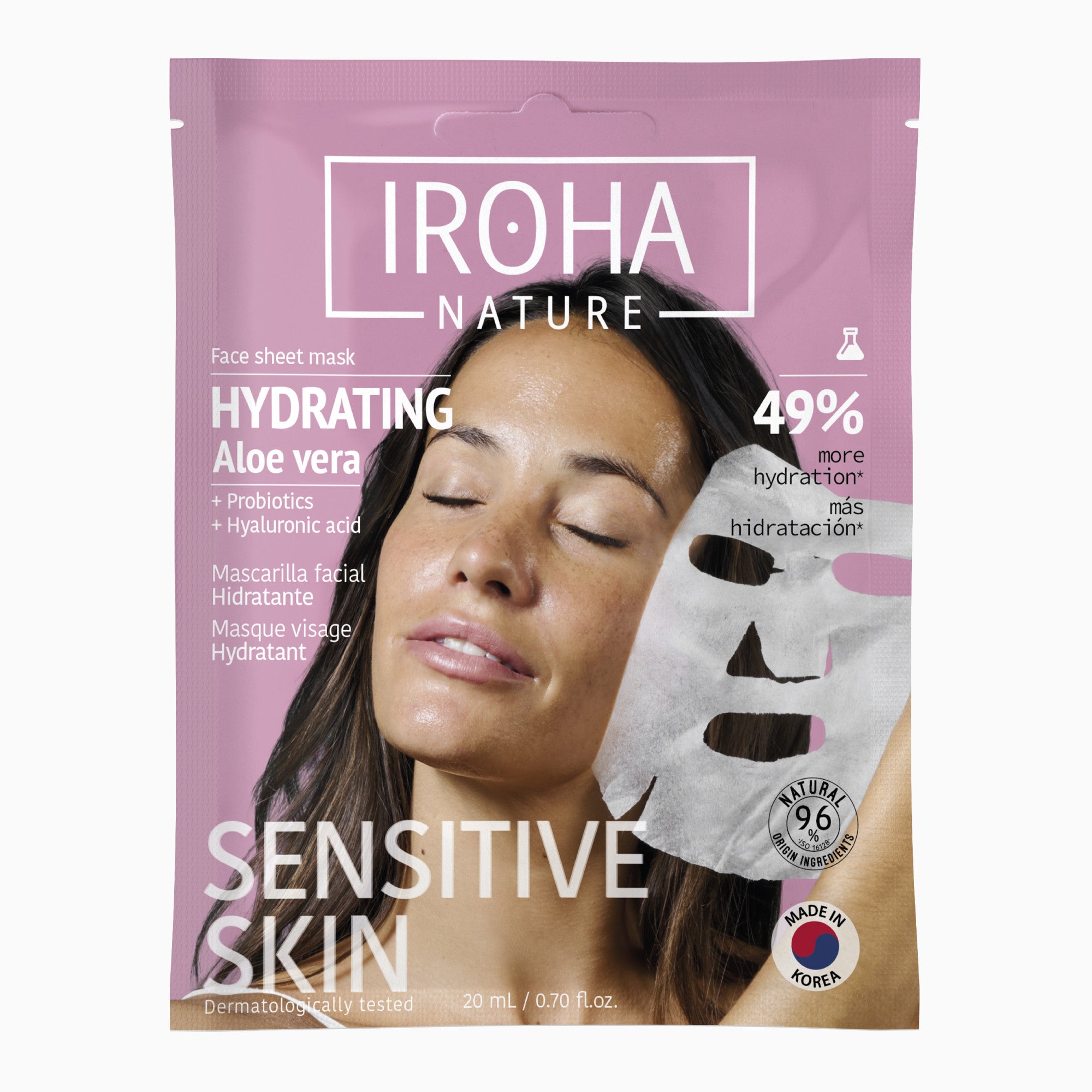 Hydrating Face Sheet Mask with Aloe Vera