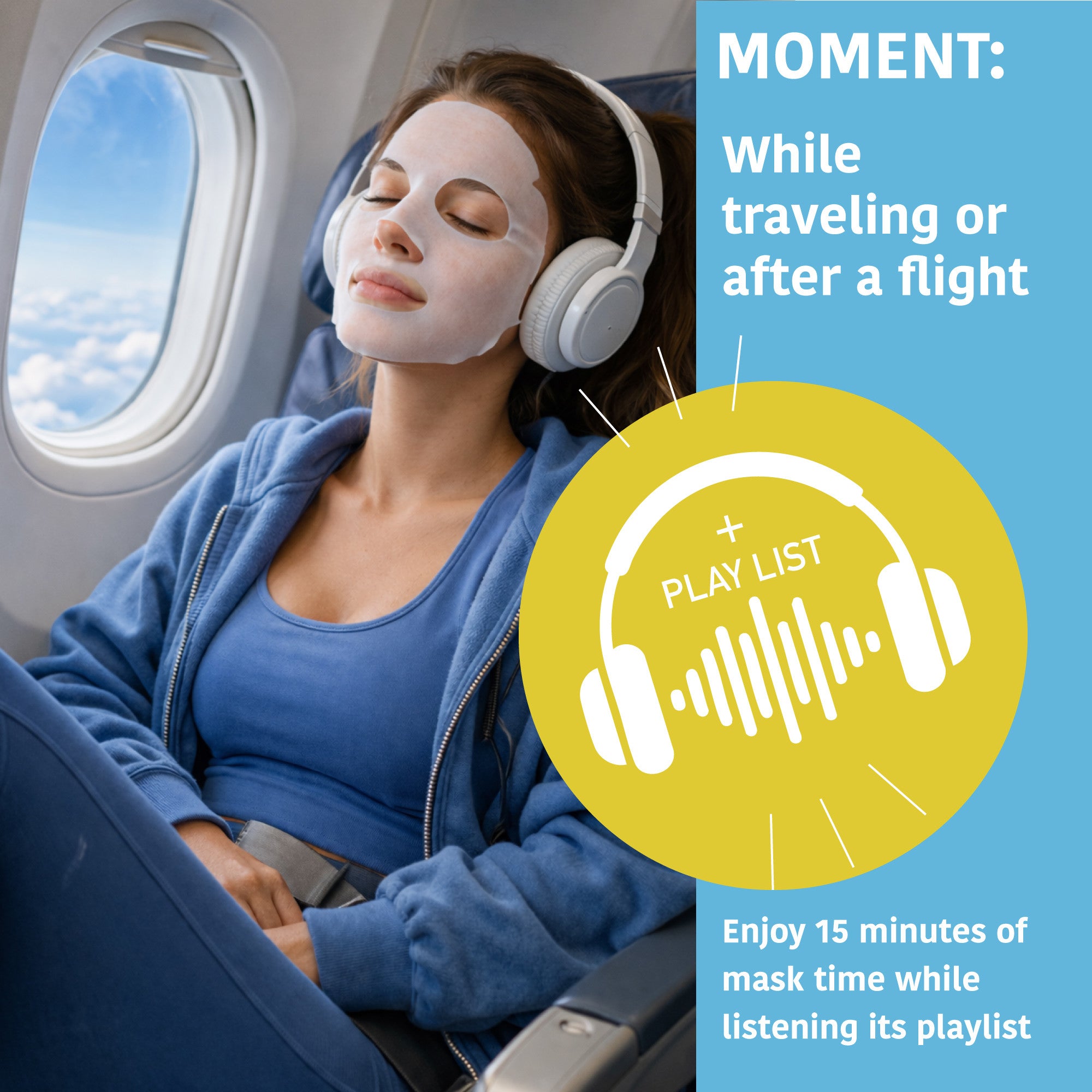 JET LAG RECOVERY Anti-fatigue Mask with CICA