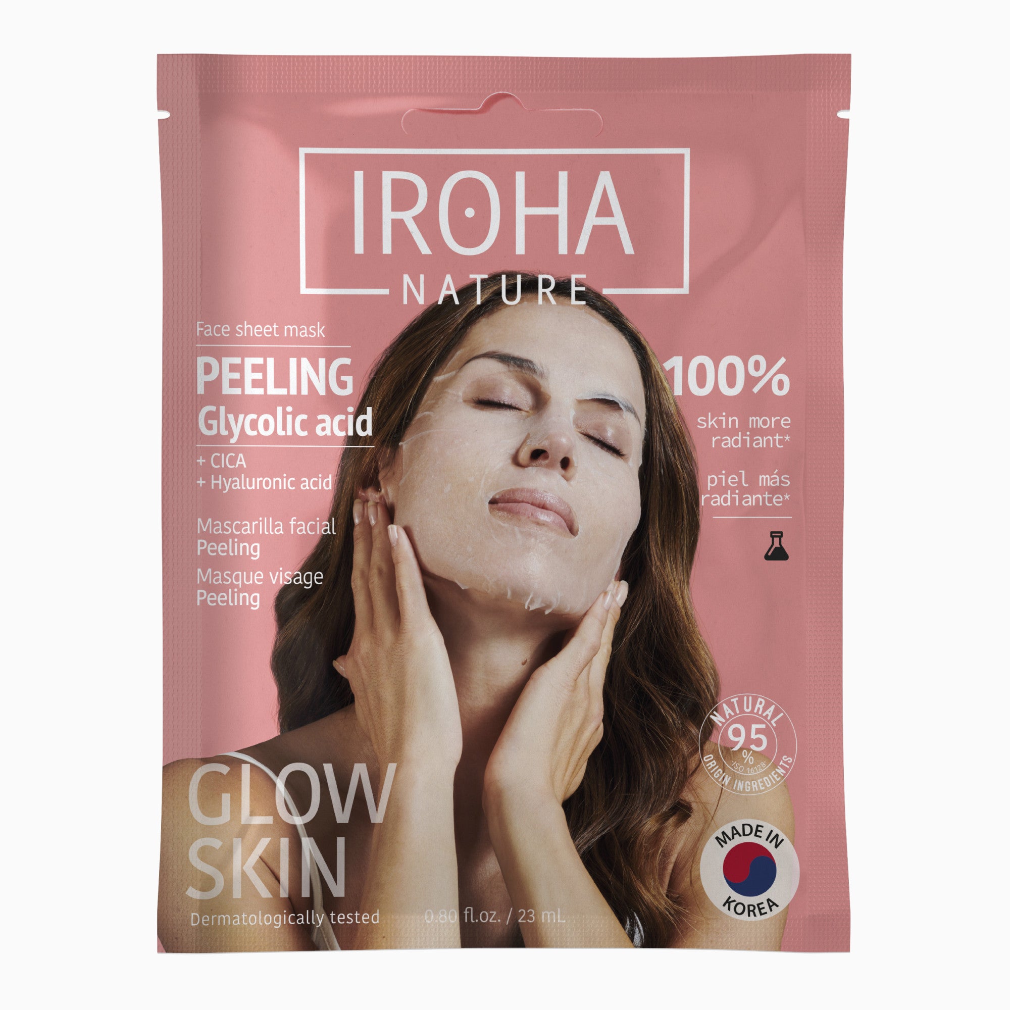 Perfect Skin Peeling Face Sheet Mask with Glycolic Acid