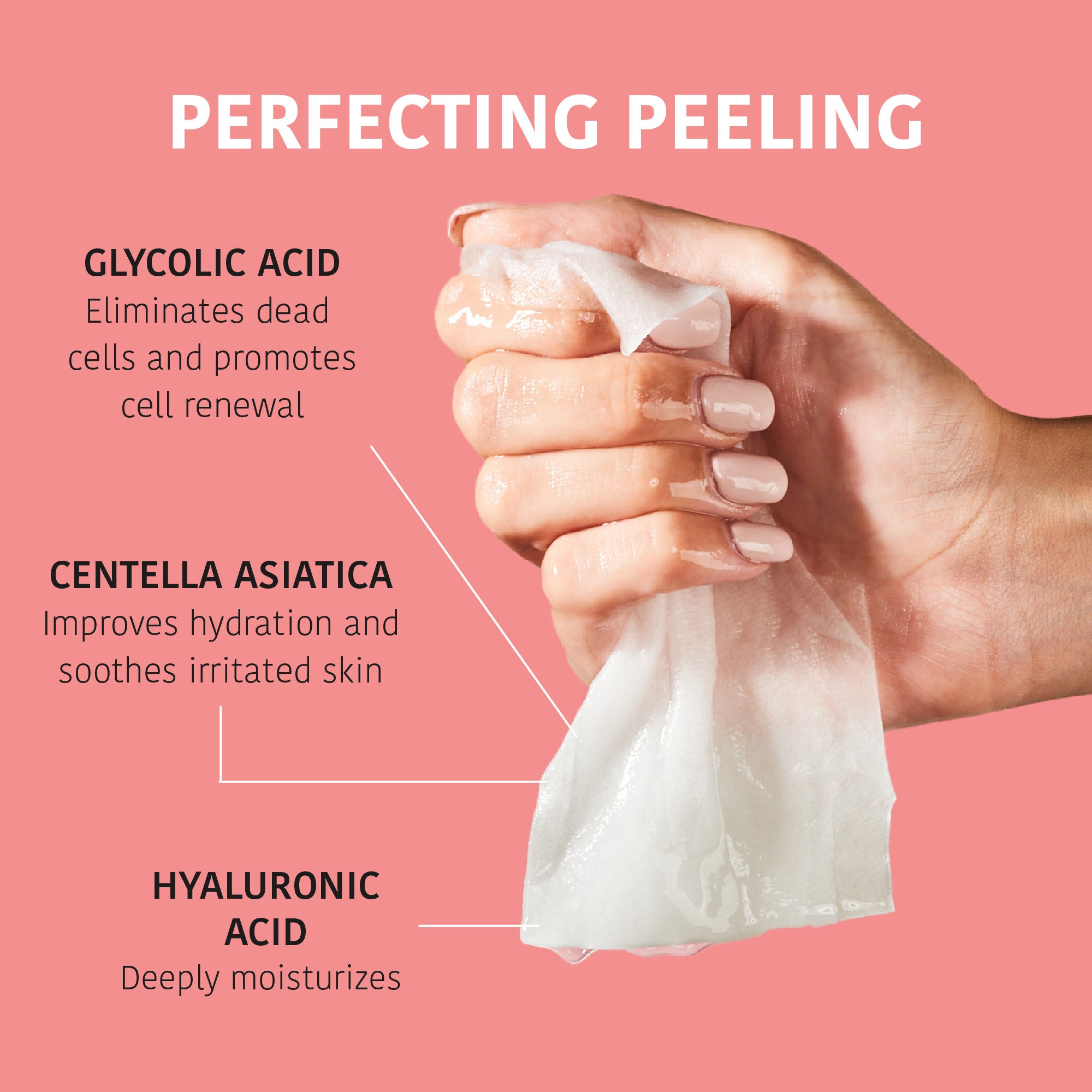 Perfect Skin Peeling Face Sheet Mask with Glycolic Acid