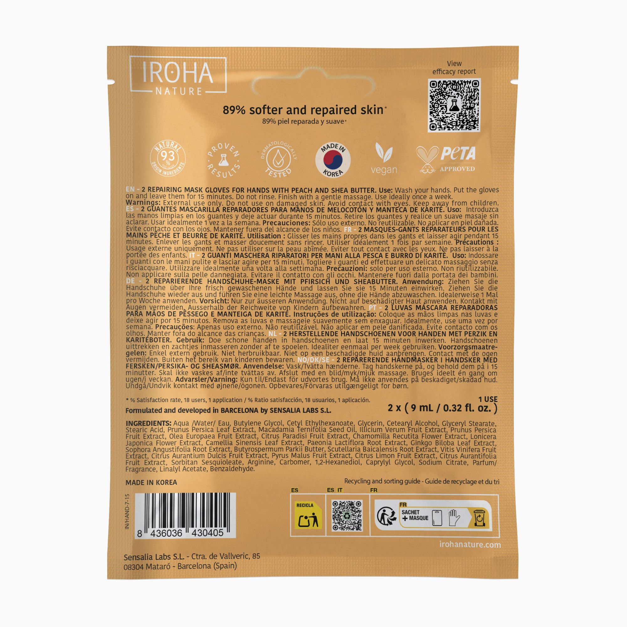 Repair Hand Mask with Peach