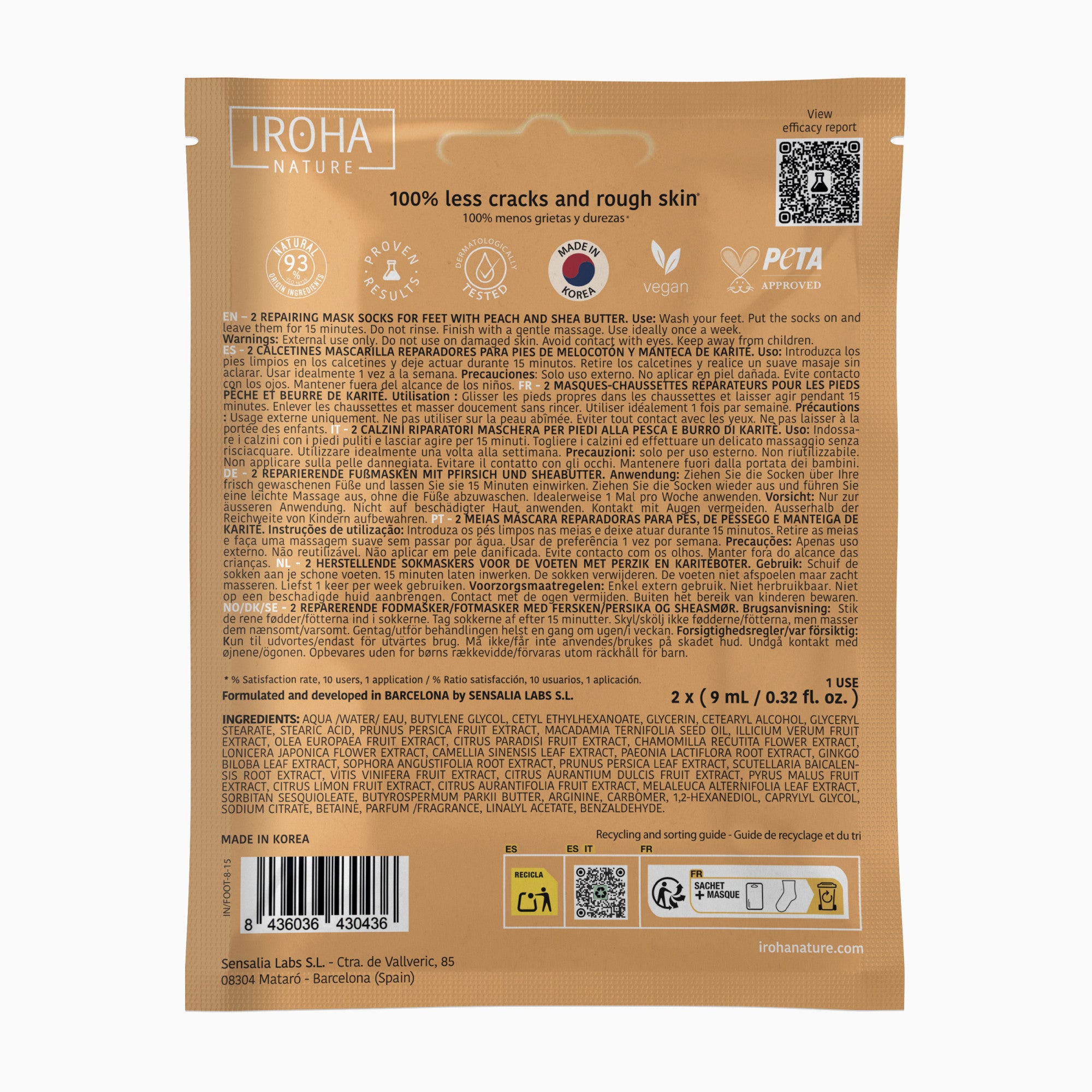 Repair Peach Foot Mask