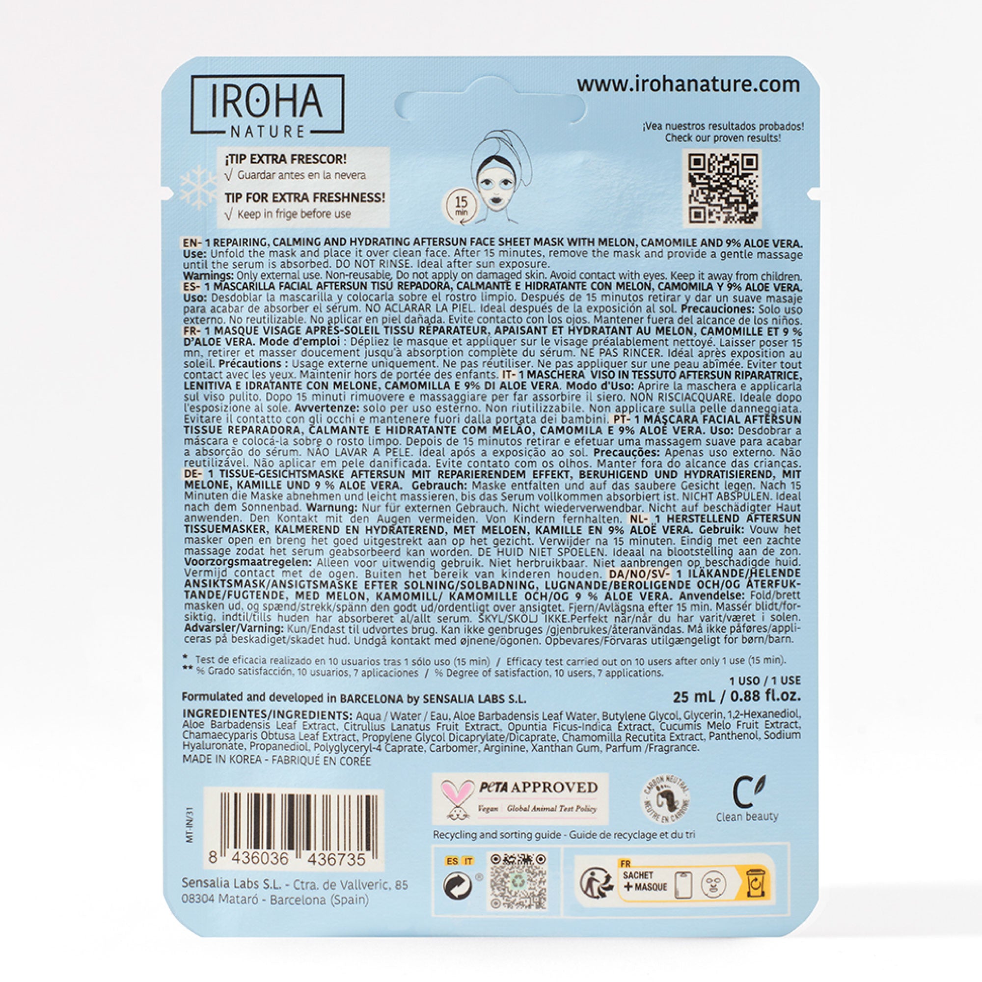 Repairing Aftersun Face Sheet Mask