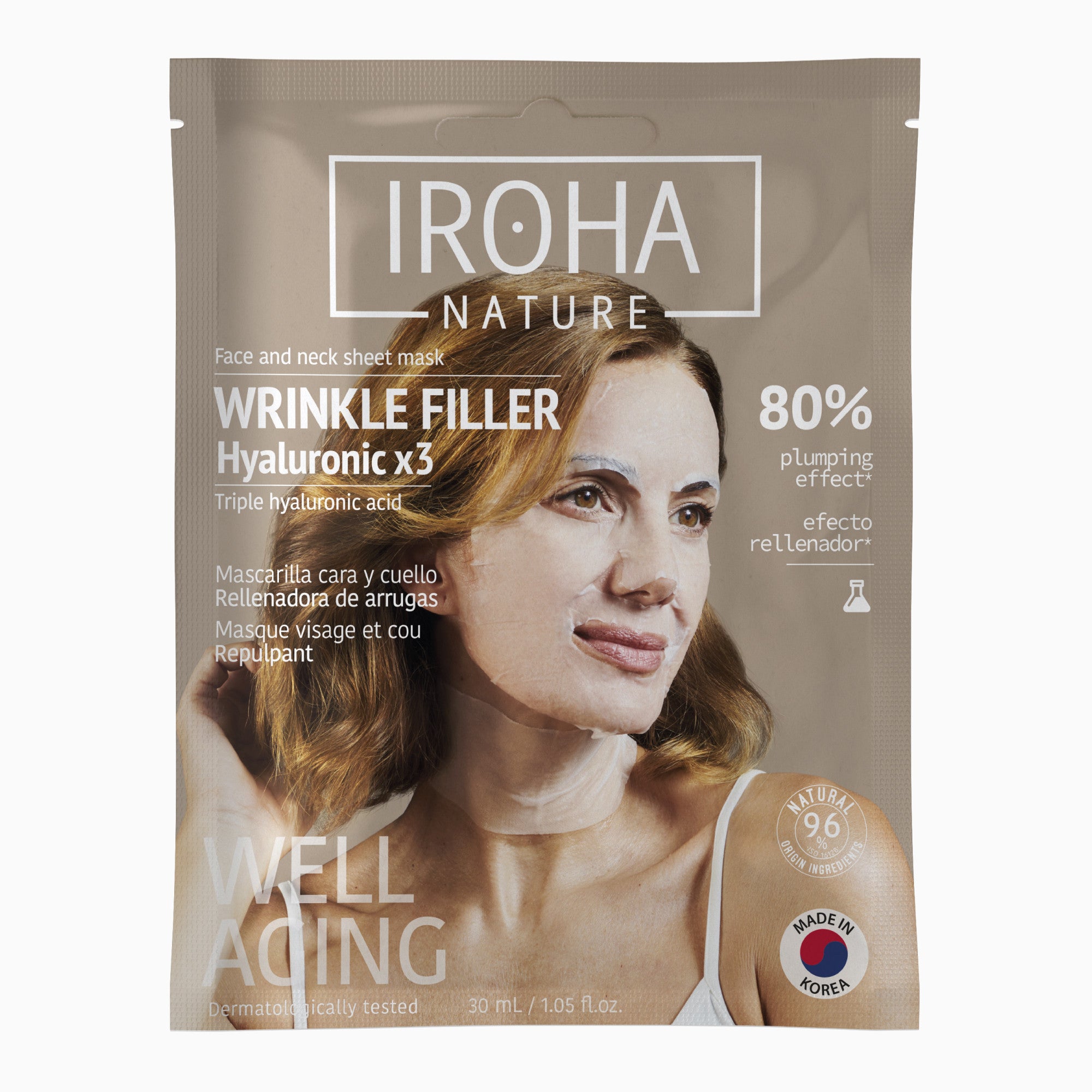 Wrinkle Filler Face Sheet Mask with Triple Hyaluronic Acid
